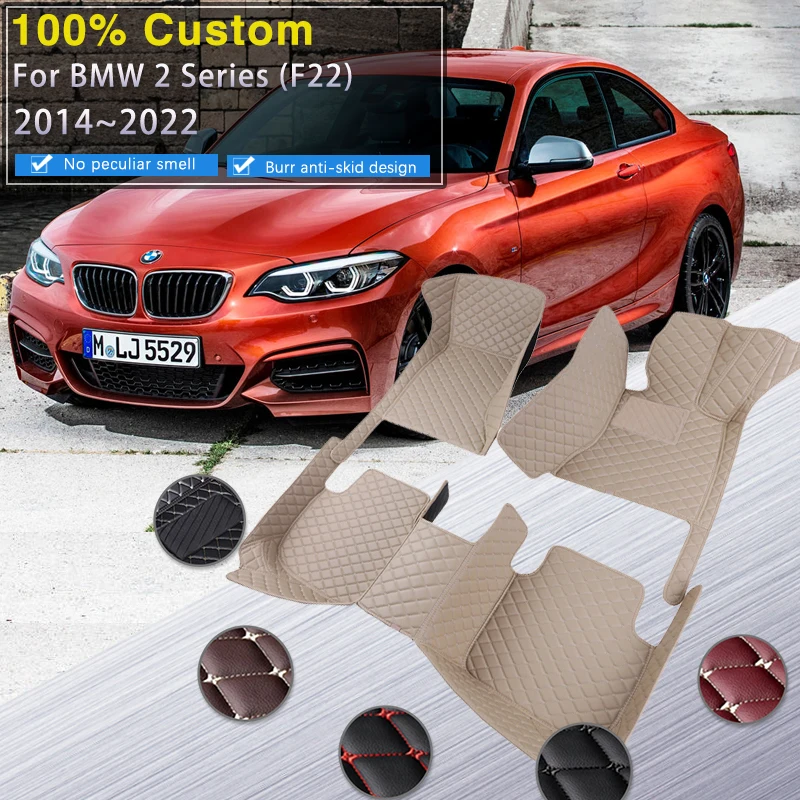 

Car Floor Mats For BMW 2 Series F22 2014~2022 Auto Rugs Leather Mat Durable Pad Carpets Interior Parts Car Accessories 230i 220i