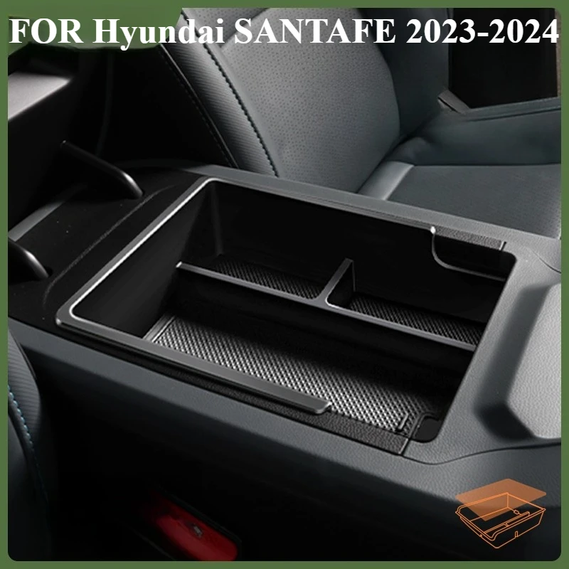 

1 шт., подлокотник для центральной консоли автомобиля, ящик для хранения интерьера, автоаксессуары для Hyundai SANTAFE 2023-2024