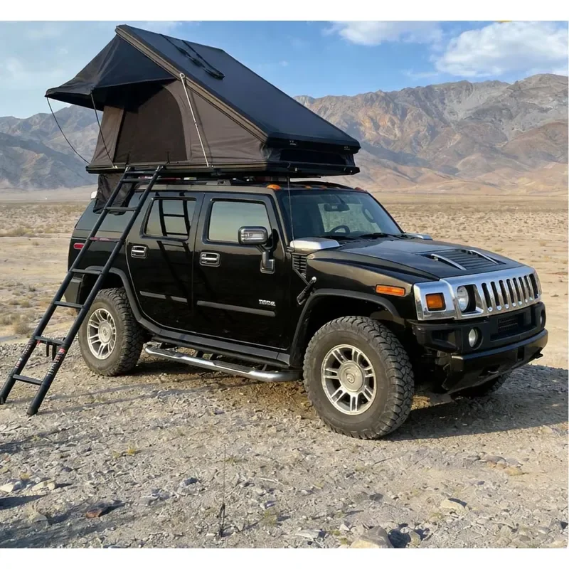 Car Rooftop Tent Hard Shell Four-Season Waterproof Oxford Fabric with Diagonal Bracing Roof Rack Box