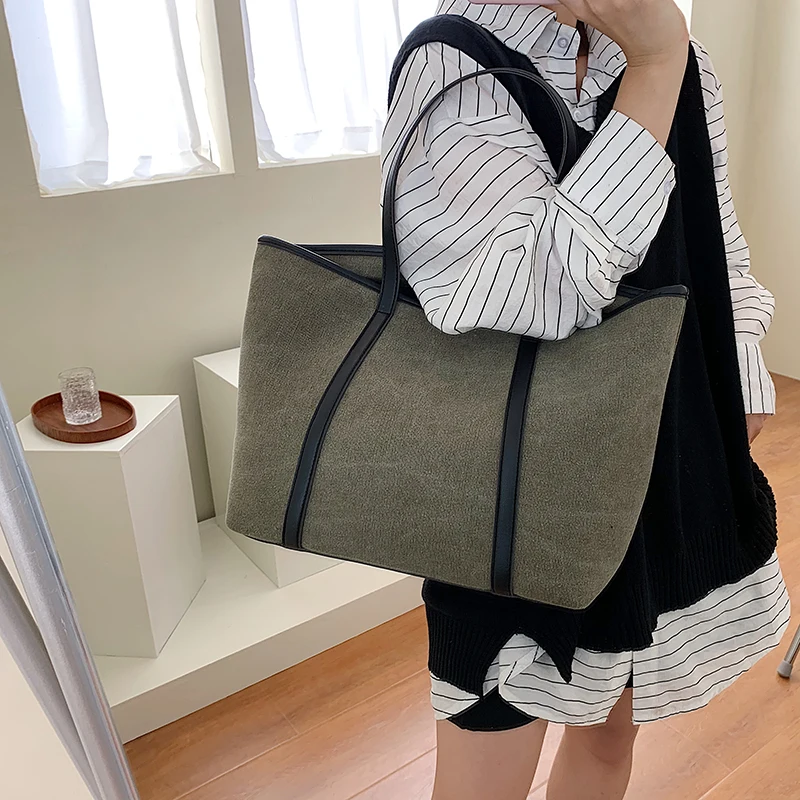 High Quality Women Canvas Handbags Fashion Ladies Large Capacity Shoulder Bag Designer Female Messenger Bags Casual Tote Bags