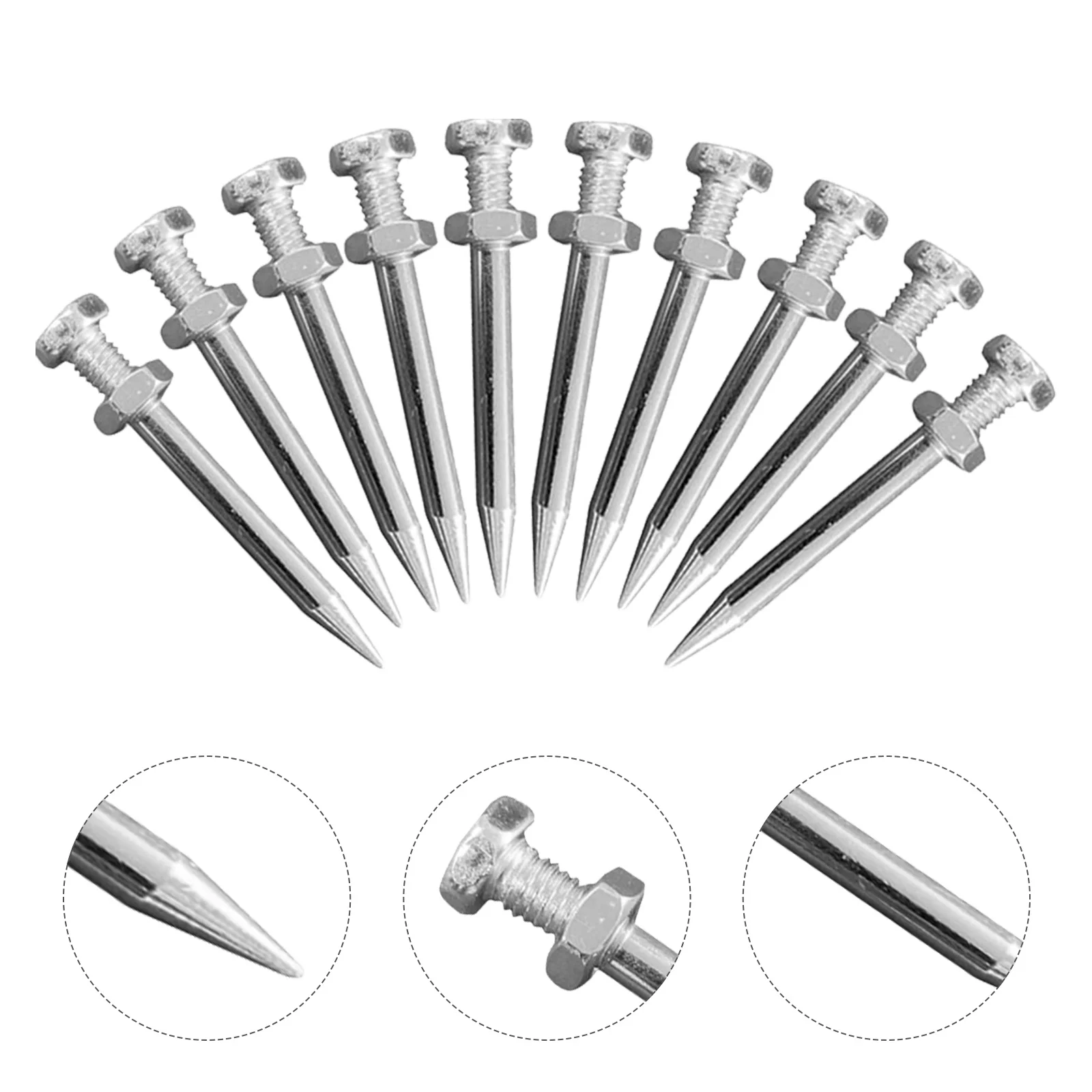 

20Pcs Lawn Aerator Shoe Stakes Metal Peg Heavy Duty Durable Soil Aerator Spike Protect Lawn Improve Oxygen Nutrient Flow