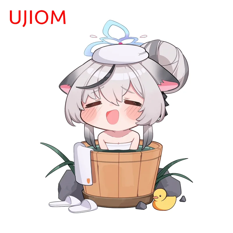 UJIOM Chibi Take A Bath Sunohara Kokona Wall Sticker Enchanting Chic Waterproof Glaring Decal Suitable For Bumper Decoration