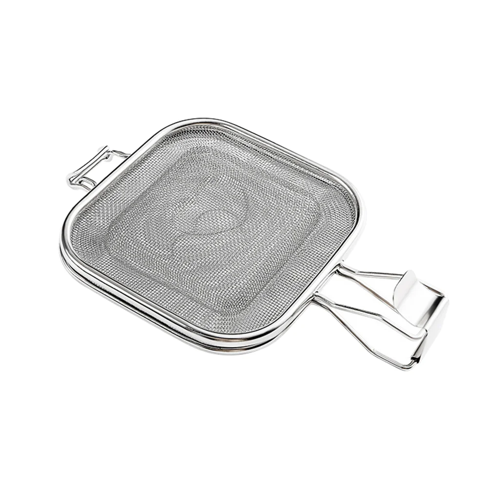 

Silver Round Edges Sandwich Grill Oven Mold Bread Clip Roasting Net Household Baking Holder Barbeque Grill Accessories