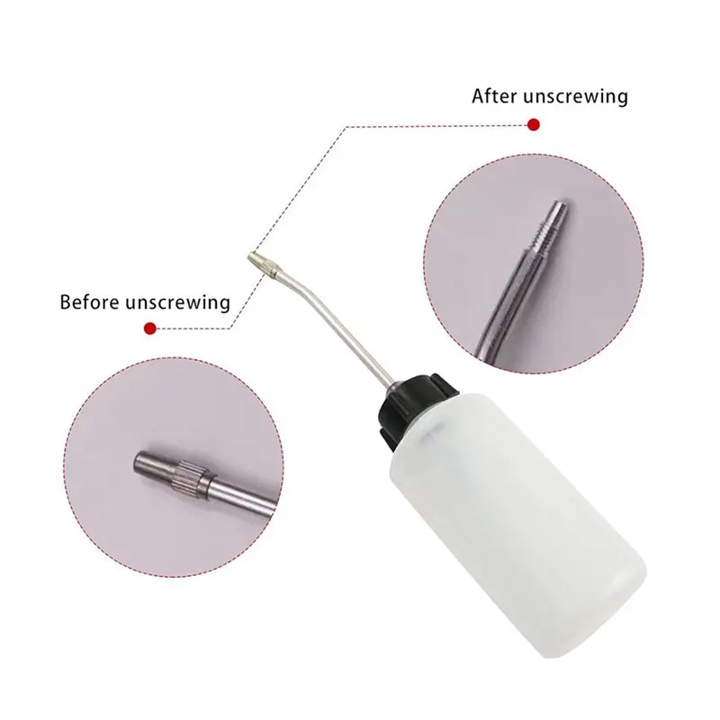 Professional Grade 20Pcs Sewing Machine Oiler,120Ml Oil Dispenser With Long Angled Spout,Screw On Cap Extended Spout Oil Bottle