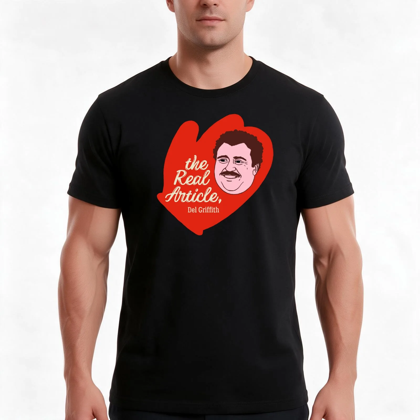 Del Griffith, The real article T-Shirt, Summer Casual Cotton Tee, Oversized Streetwear Tops, Vintage Graphic Print, 100% Cotton