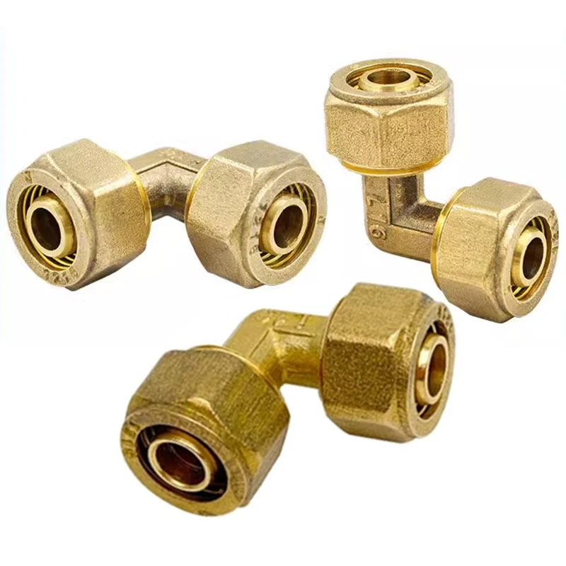 Brass Solar Hose Elbow Joints Equal Reducing Copper Connector 1216 1418 1620 2025 2632 Bathing Room Water Heater Pipe Fittings