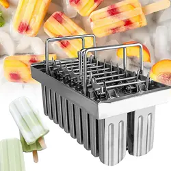 Mvckyi Commercial 20 Pcs Ice Cream Stick Mold Food-Grade Stainless Steel Lolly Popsicle Pop Holder Durable Healthy Efficient