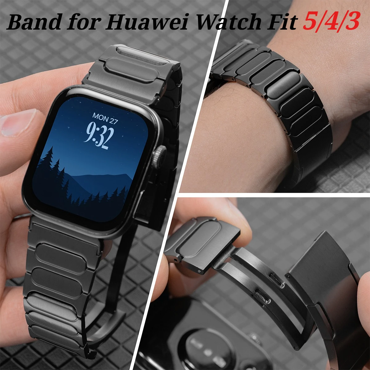 �y�Z�[�����z�`�^�����v�o���h Huawei Watch Fit 5/5Pro �X�g���b�v�X�}�[�g�E�H�b�`�R���A���^���u���X���b�g Huawei Fit4pro Fit4/3 ���^�����X�g�o���h