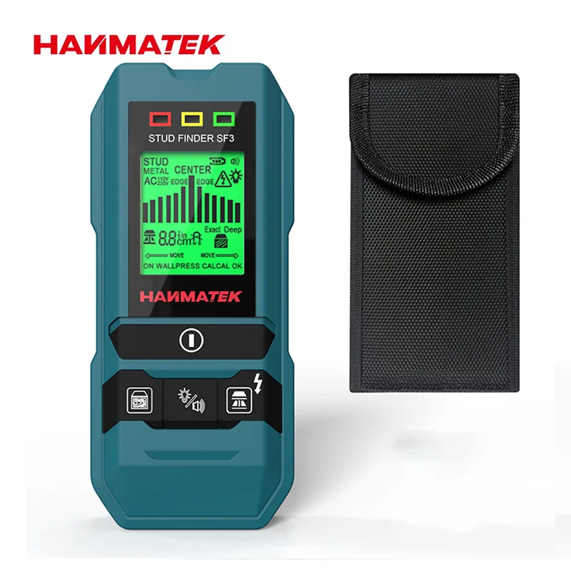 

HANMATEK SF3 4 in 1 Stud Finder Wood Studs Metal Detecion Detection of live cable Metal Measurement Finder Wall Detector Scanner