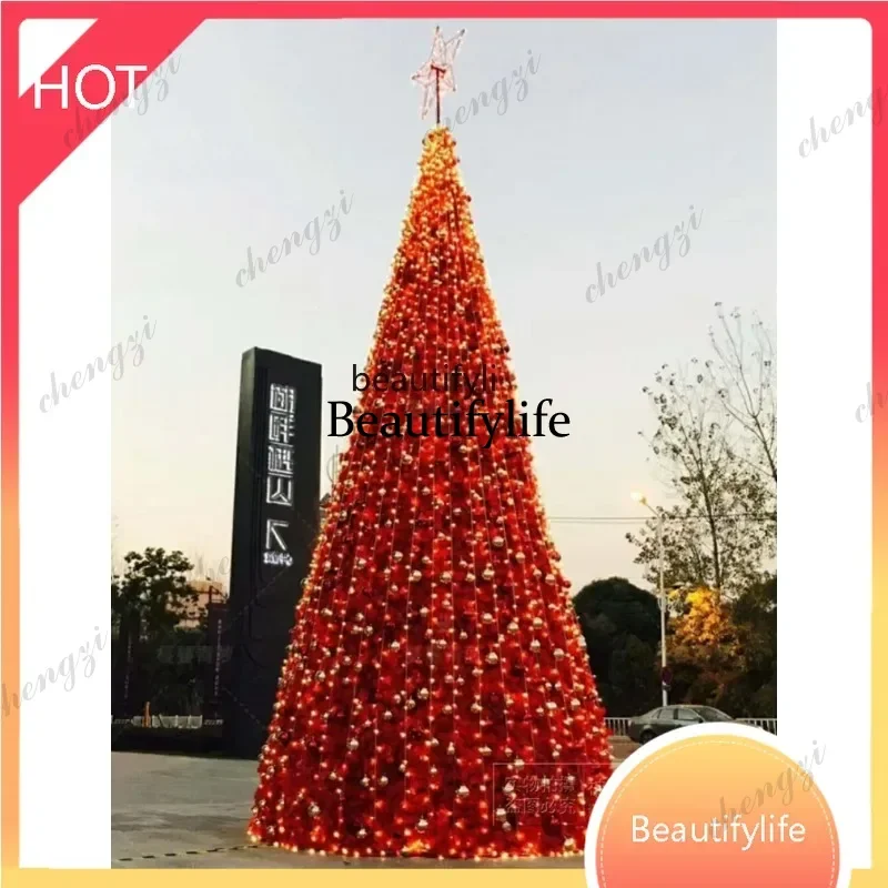 A95  Large Christmas tree frame 3m 4m 5m 6m golden blue pink Christmas tree