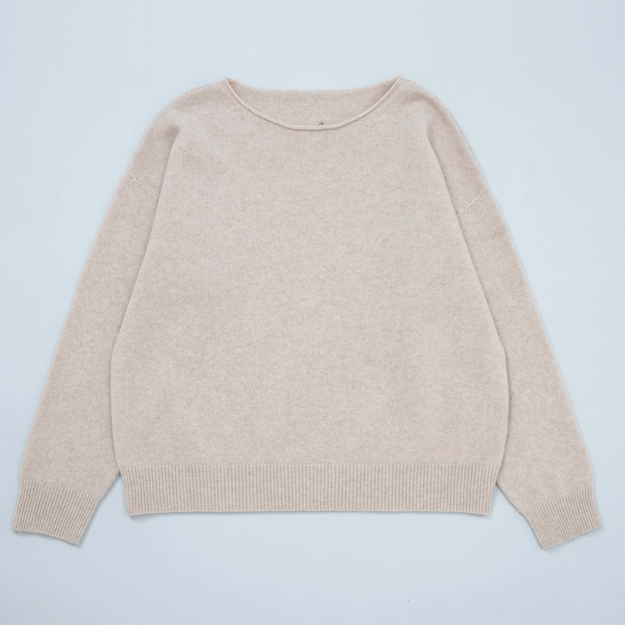 

Теплая универсальная базовая кофта PengPeng Home MS630 из смесовой шерсти с вышивкой, разноцветная, мягкая, свободного кроя, с длинным рукавом и круглым вырезом