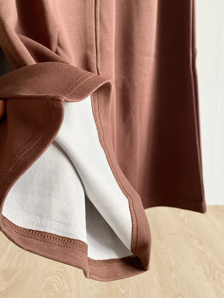 النسخة الكورية بسيطة عالية الخصر الرباط معلقة يشعر السراويل عارضة تنوعا اليومية التنقل السراويل واسعة الساق للنساء