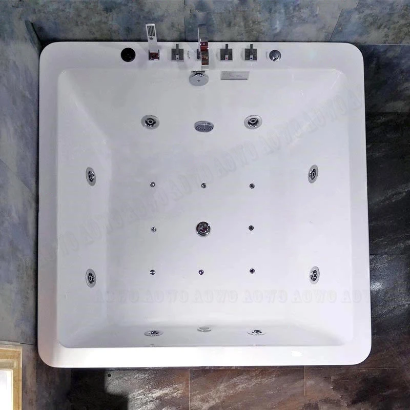 square whirlpool Tub Jacuzzier Factory Made in Foshan Wet Shower Spa Bathtubs European Hot Water Bath Tub Hotel Use