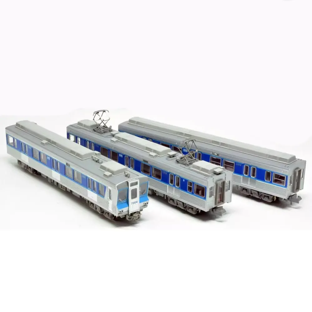 Modello di treno in scala N 1/160: set di 8 auto elettriche a unità multiple Hokuso Railway Type 7000 Set di treni A2176 - Regalo giocattolo per ragazzi