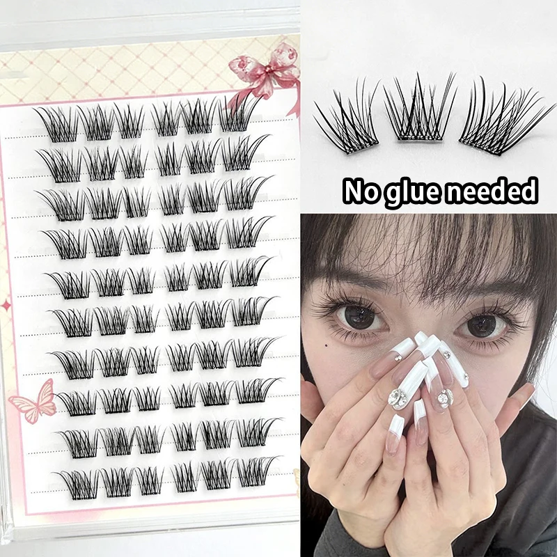 False Eyelashes Natural Realistic Large-capacity Glue-free Curled Sections Long-lasting Durable