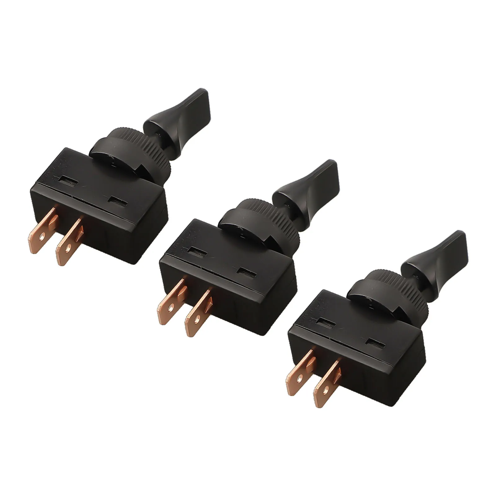3pc Automotive For Toggle Switch Set for 12V 20A Featuring Flat Handle ASW-13 Suitable for Cars Trucks Motorcycles and Boats
