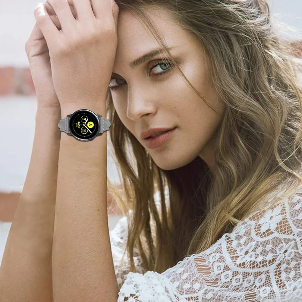 

Premium Watch Strap 20Mm Frosted Apricot Compatible with Galaxy Watch Wristband Easy to Install High