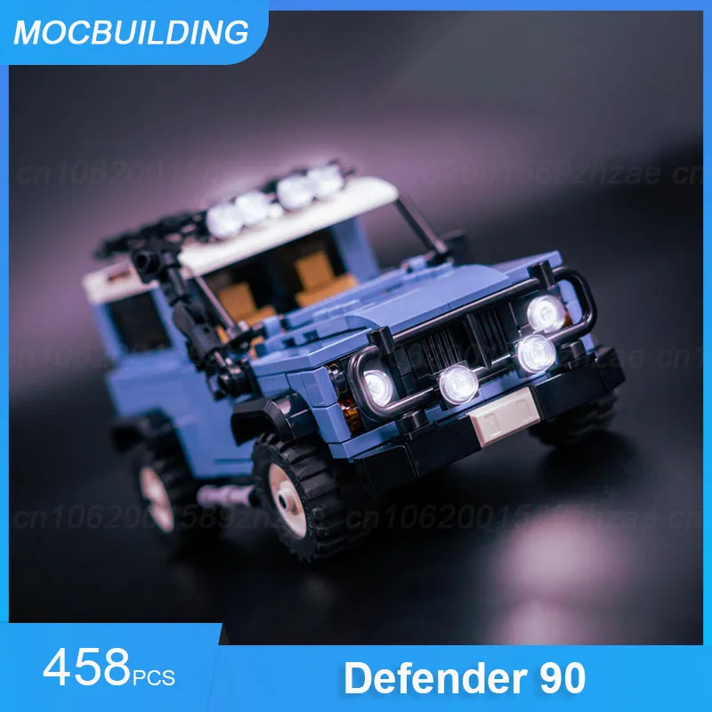 MOC Bouwstenen Defender 90 Auto Model DIY Monteren Bakstenen Transport Educatief Creatief Speelgoed Collectie Geschenken 458 STKS