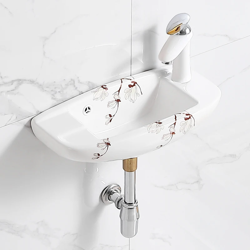 

Мини-умывальник, ванная комната, настенный умывальник, встроенный керамический умывальник на балконе, небольшая квартира, узкая и длинная Hangi