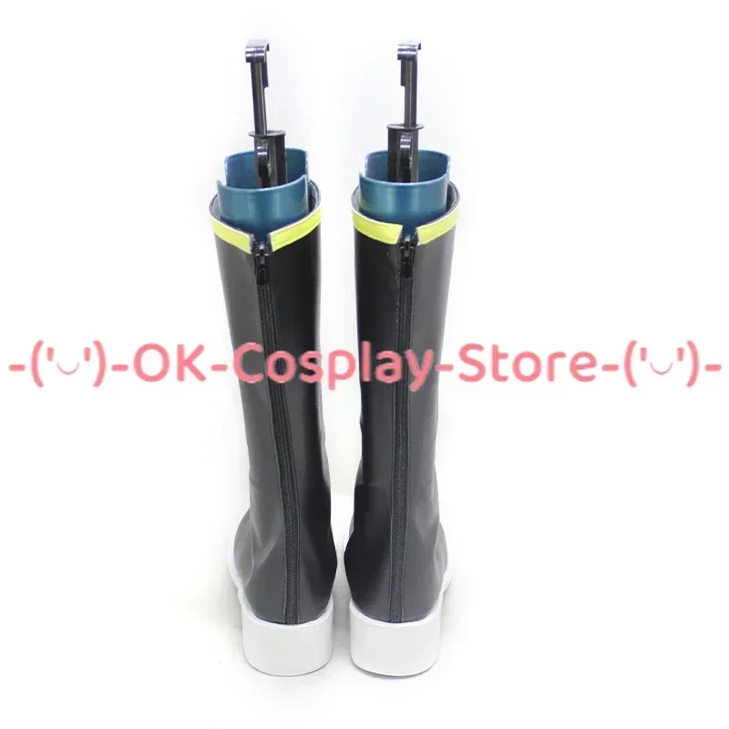 [カスタマイズ] レベッカ・ブルーガーデン コスプレ靴 エデンズゼロ アニメ ロールプレイ小道具 ハロウィン カーニバル ホリデーパーティー PUレザーブーツ