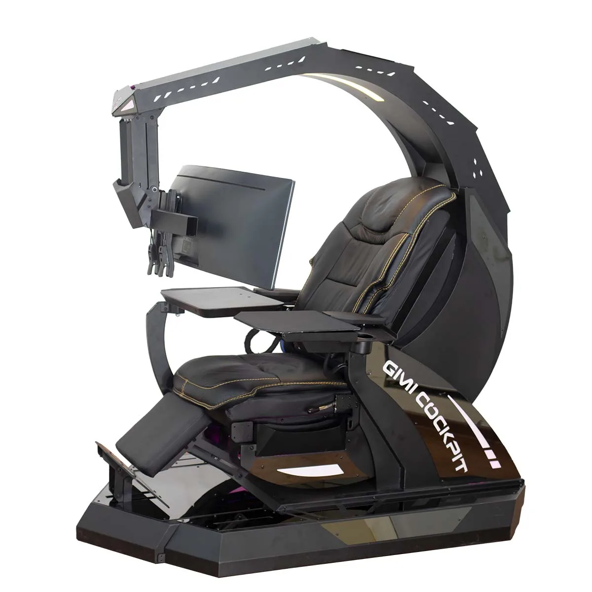 Zero Gravity Recline Workstation Chair GM-520 GIMI Gaming COCKPIT , Works Triple FIVE MonitorS Tilting Rig  VR