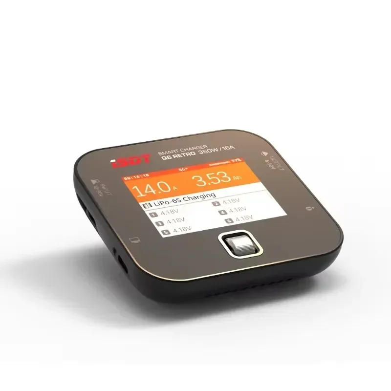 Caricabatteria Lipo DC retrò ISDT Q6 350W 16A Display IPS da 2,4 '' per scaricatore a carica rapida intelligente compatto LiPo/LiHv/LiIon 2-6S