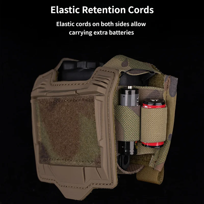 Tactical Helmet Velcro Mount Battery Storage Bag, Portable Organizer Pouch, Custom Decor Accessory