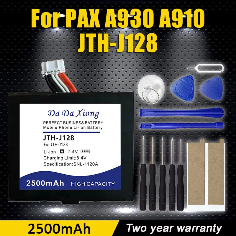 

New Battery JTH-J128 JTH 128 For PAX A930 A910 + Tool