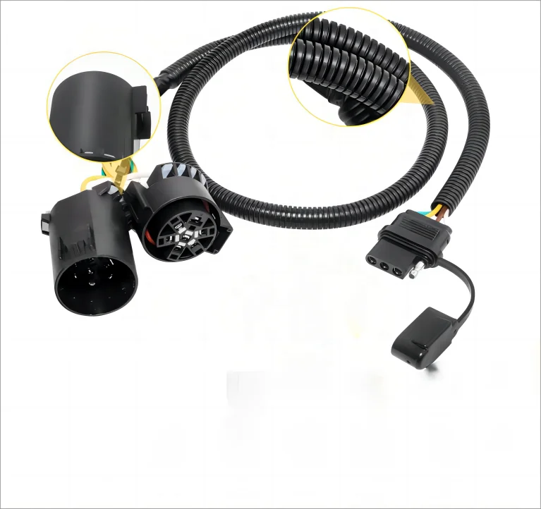 7-Pin to 4-Pin Trailer Wiring Harness Adapter Plug & Play for US Cars
