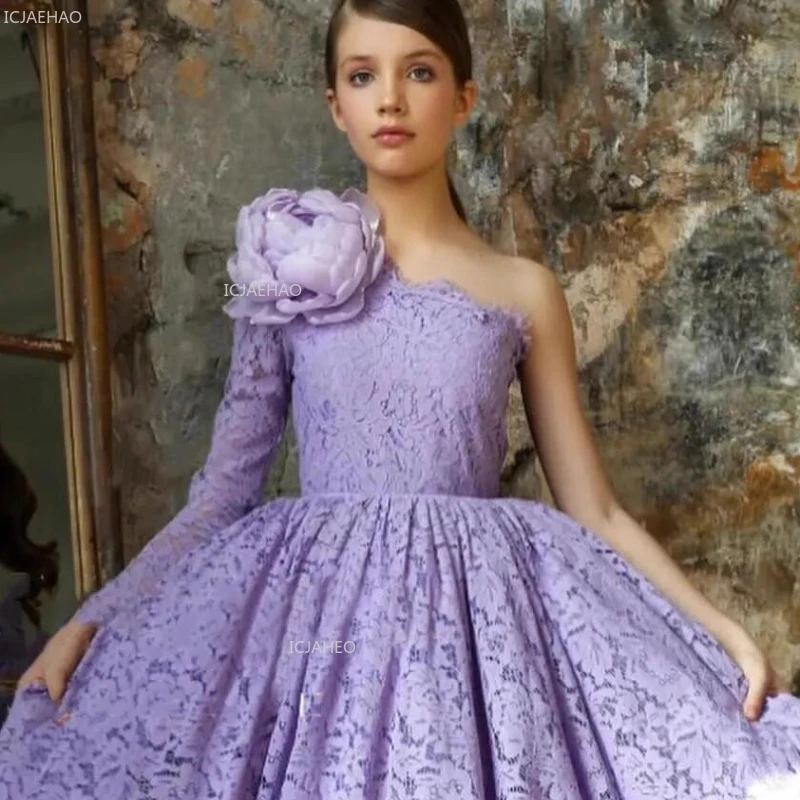 

Kids Girls One Shoulder Princess Party Performance Birthday Fashion Show Pageant Children Formal Gown Dress Piano Violin Cello