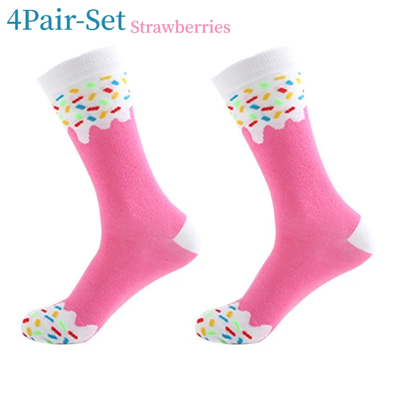 Neuartige Eiscreme-Popsicle-Socken, lustige, niedliche Socken mit Fruchtmuster, weiche, atmungsaktive Freizeitsocken für den täglichen Gebrauch, Party, Urlaubsgeschenk – Detail 12