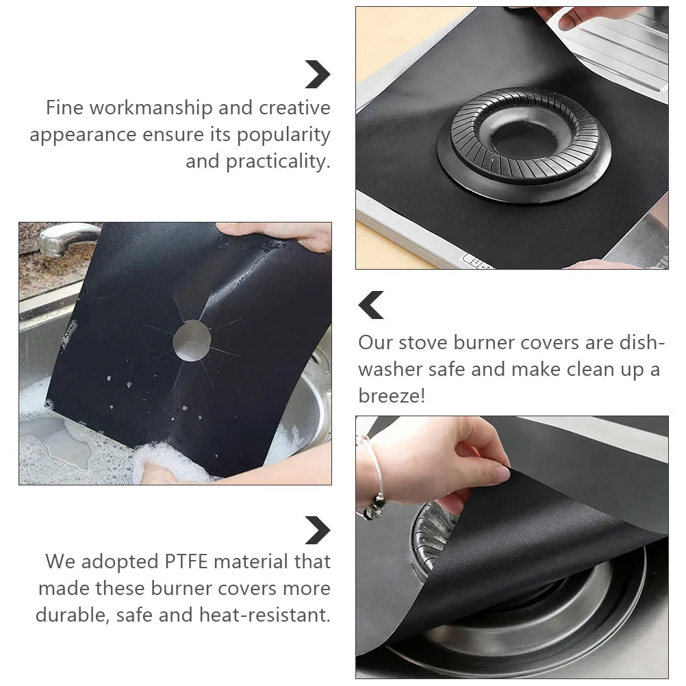 10Pcs Stove Burner Cover Anti-Greasy High Temperature Resistant Reusable Easy Clean Protector Stove Burner Cover