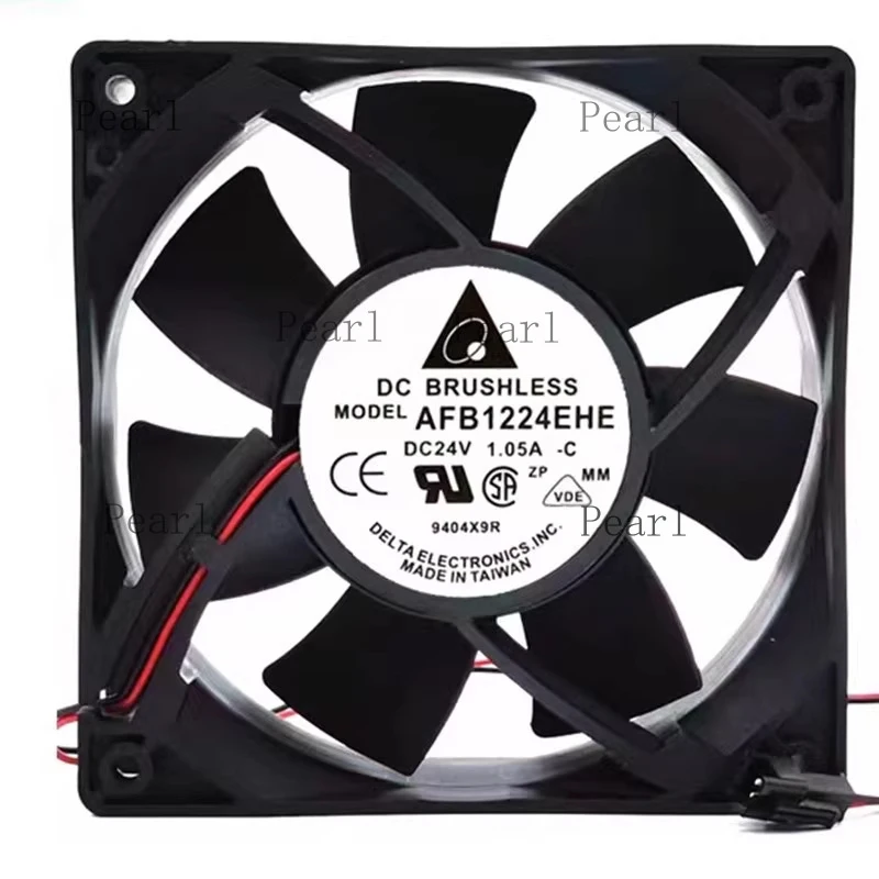S  For Delta AFB1224EHE DC24V 1.05A 12CM 2-wire cooling fan 120*38 MM  1PCS