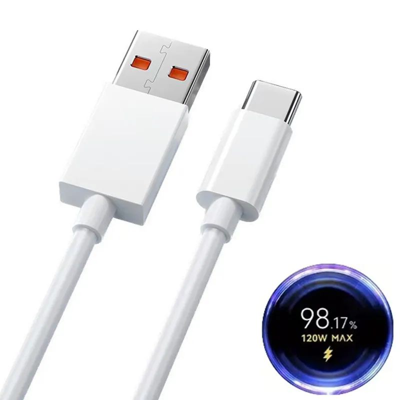 6A 120W USB Fast Charge Cable For Xiaomi 11 12 13 14 15 17 Pro Max POCO X7 X6 Redmi K70 K80 Note 11T 12T USB-C Quick Line Cord