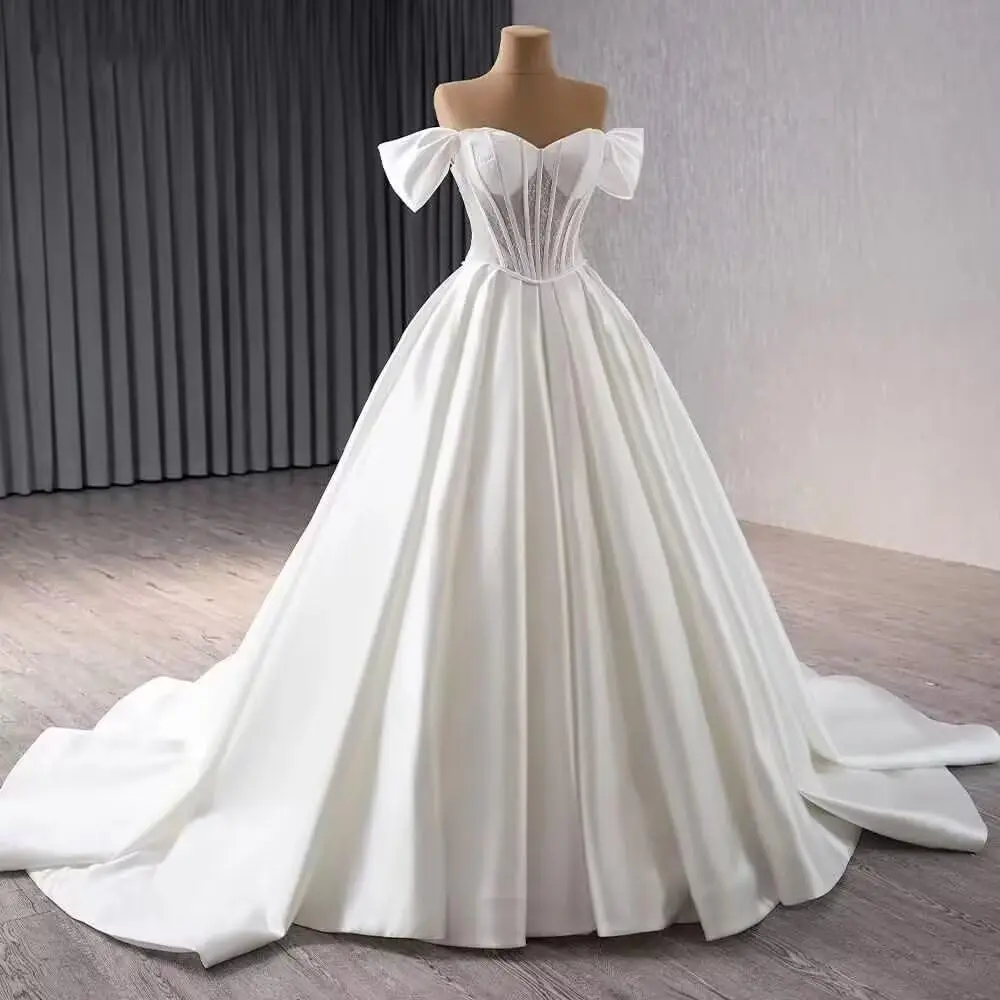Vestidos de baile de tule com mangas compridas e bufantes para mulheres, amor, ombro de fora, vestidos formais de festa à noite com fenda