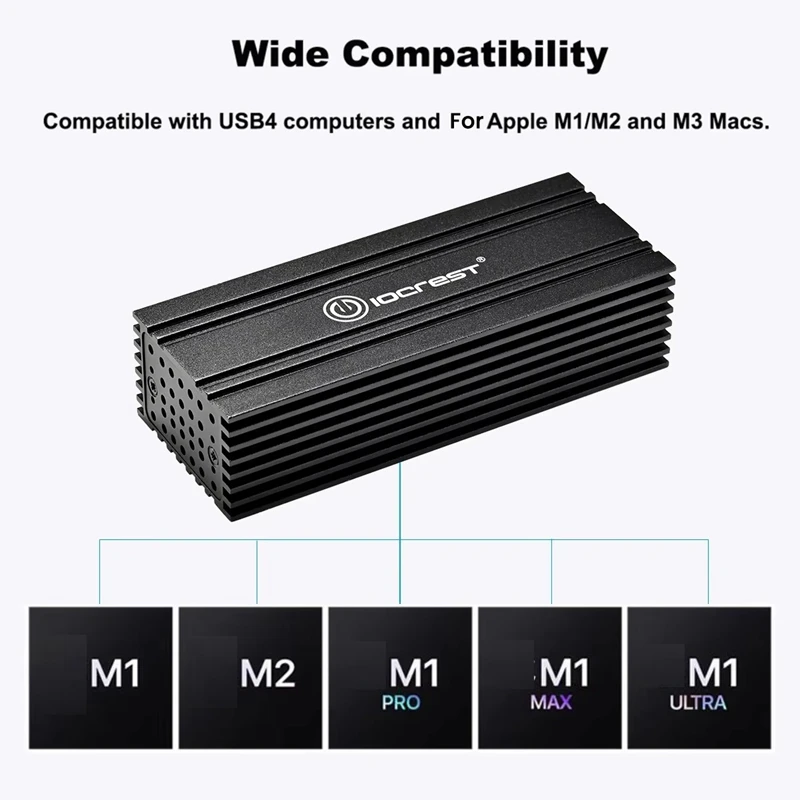 بطاقة شبكة IOCREST USB4 بمنفذ واحد 10G متوافقة مع محول إيثرنت Thunderbolt 3/4 RJ45 10GBASE-T يدعم Mac
