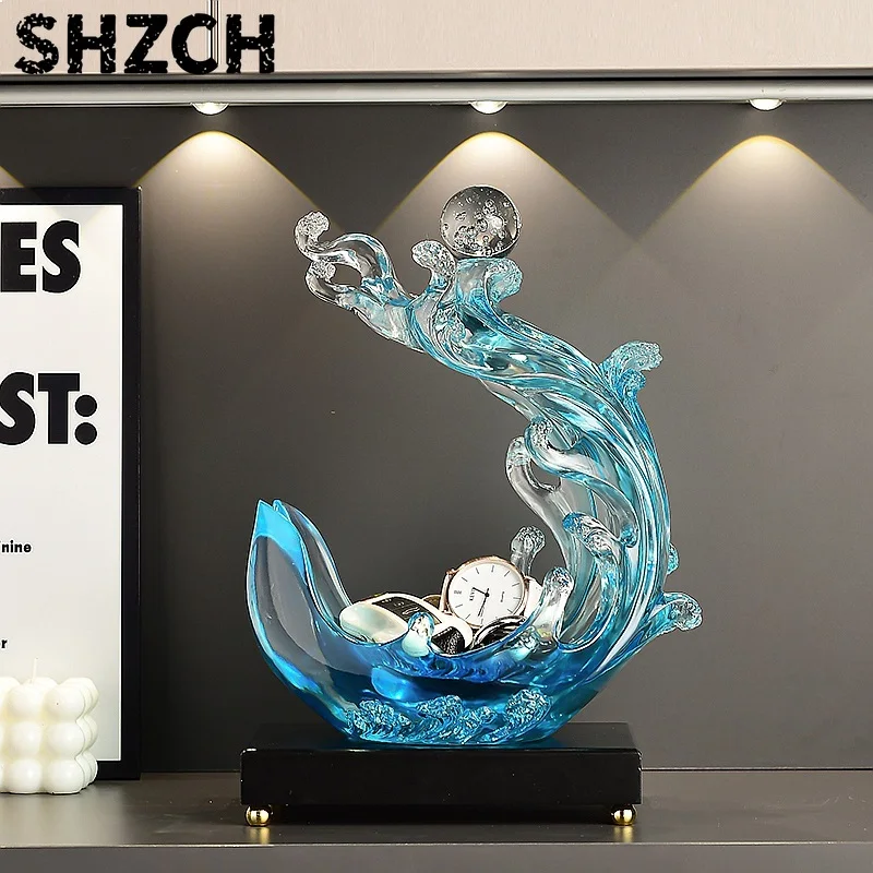 Statuette Wind Water Rise Home Living Room Desk Decoration Custom Gift