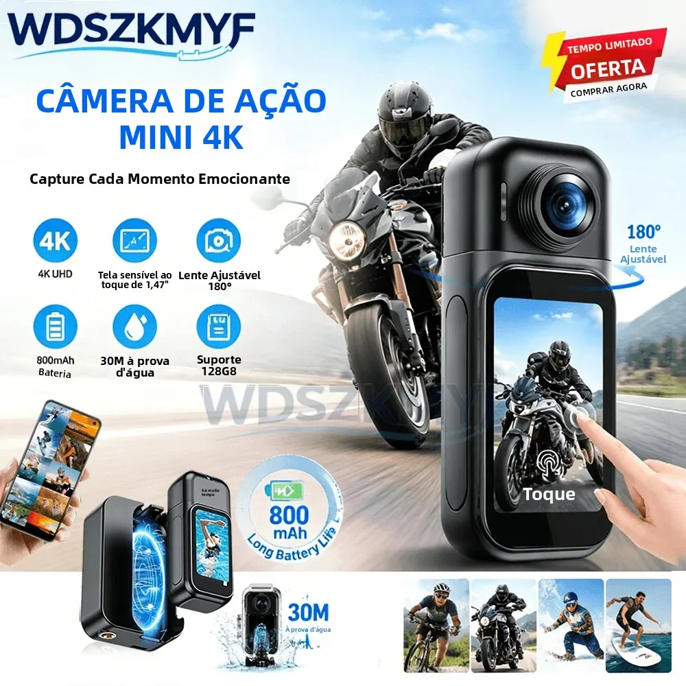 4k-1080pミニレコーダー-wifiアクションカメラ-povバイク用ロードスポーツカメラ-自転車vlogペットボディカメラ-充電ケース付き