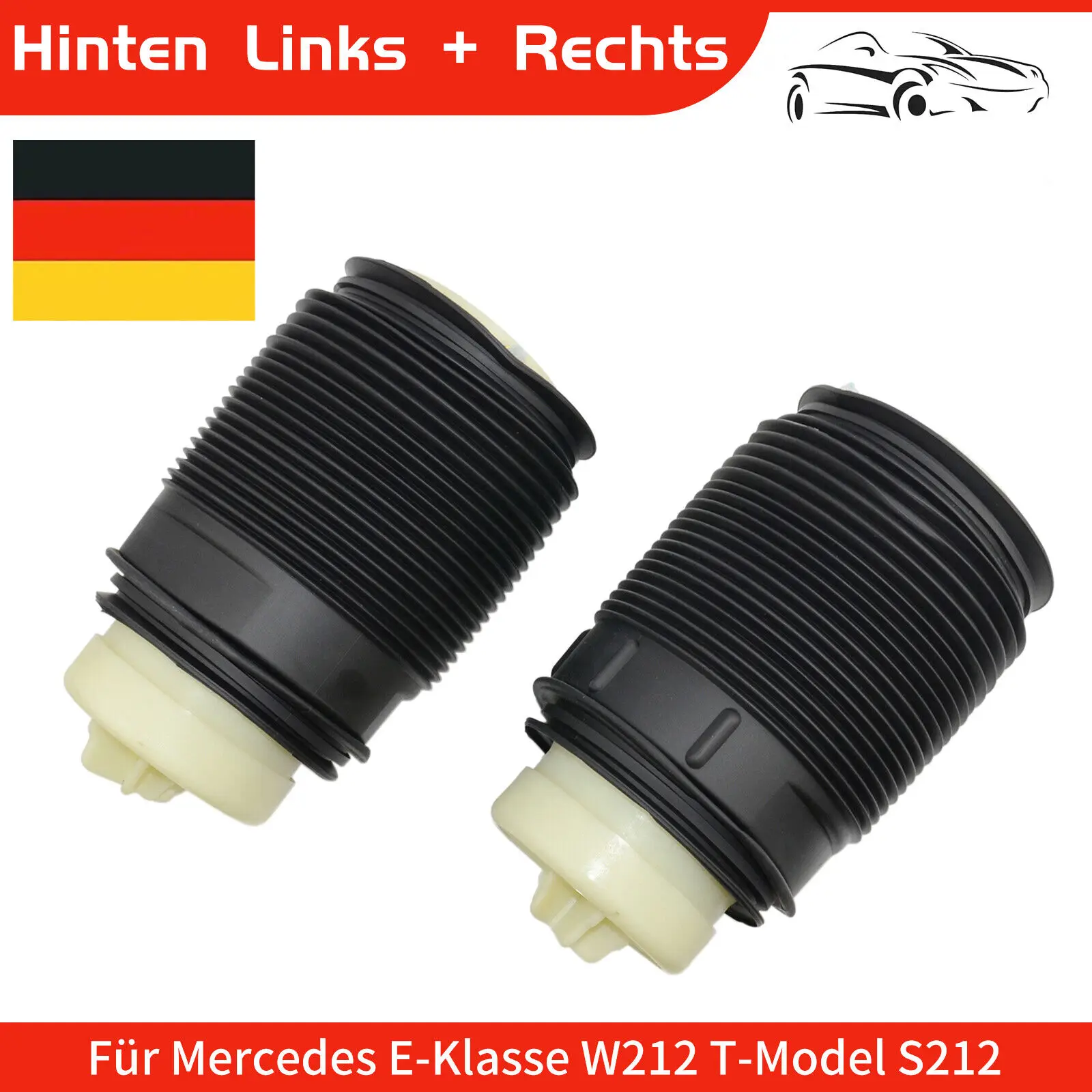 WAP02 Pair of Air Spring Suspension Bag Rear Left + Right For Mercedes E Class W212 2123200725 2123200825