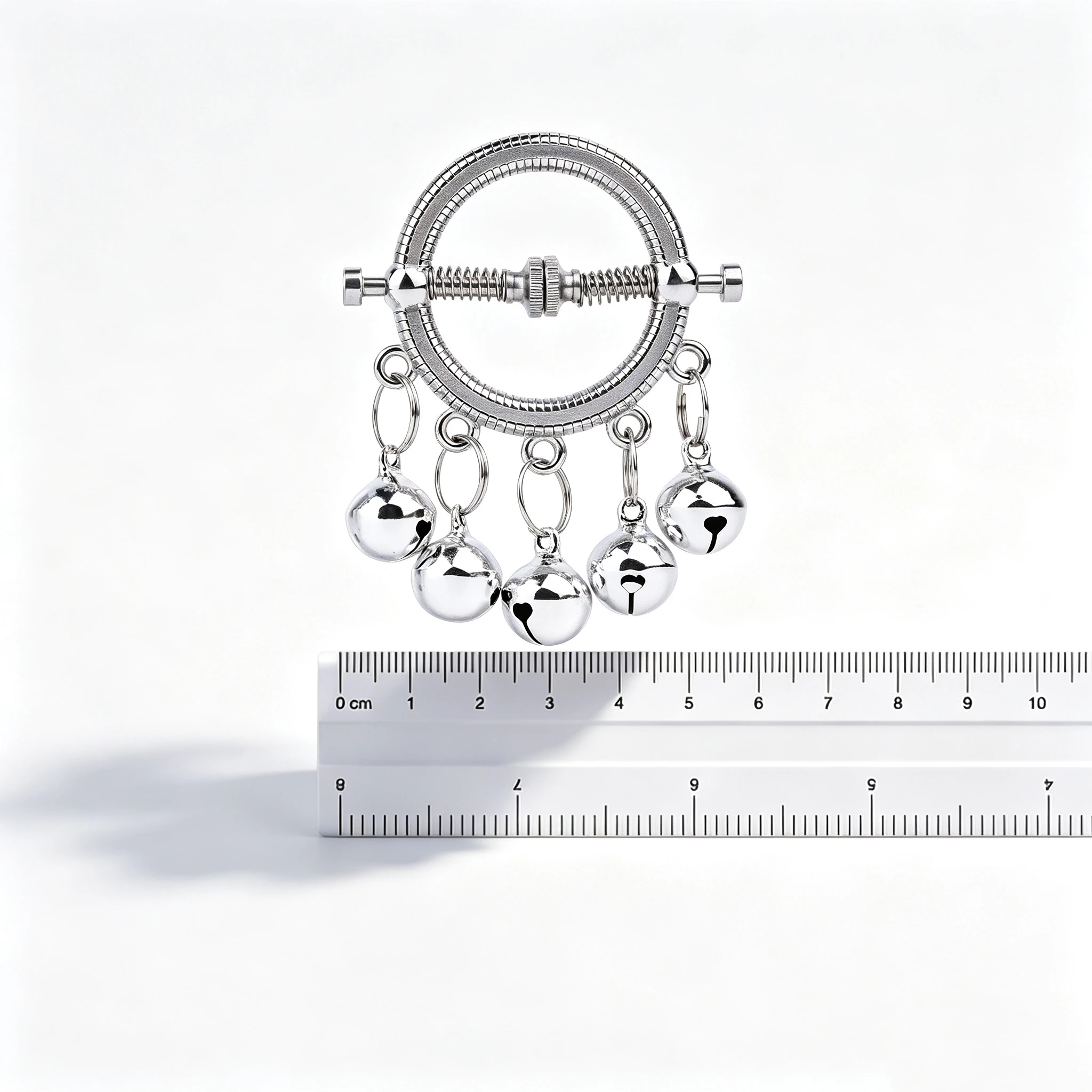 QKKQ Bell Spring Nipple Clamp Breast Clip Hearing Pleasure Sexy Tools Nipples Masturbation For Women Men Couple Flirting Sex Toy