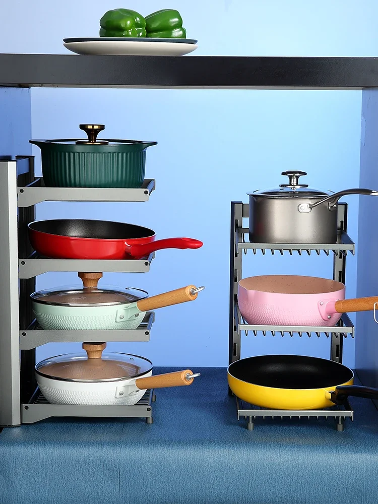 Kitchen pot rack, multi-layer storage rack, sink, kitchen cabinet,