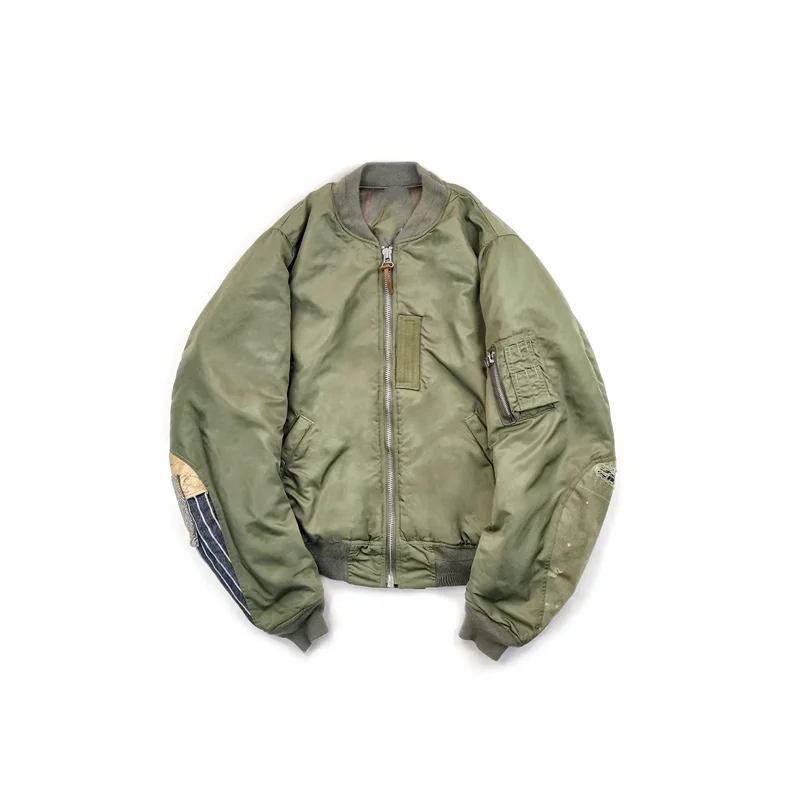 23ss high street  Men New Jacket womenswear Mud Dyed Water Drop Patchwork Jacket y2k High-quality clothing