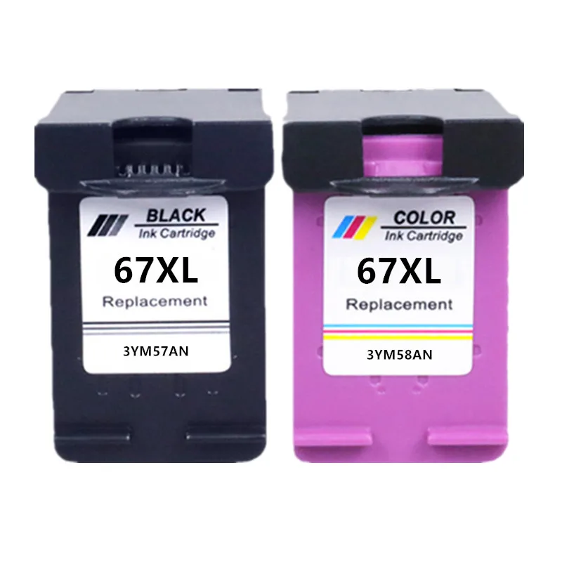 Remanufactured Ink Cartridge Replacement for HP 67 67XL for HP67 DeskJet 2732 2755 6052 6058 6075 4152 4155 4158 Printer