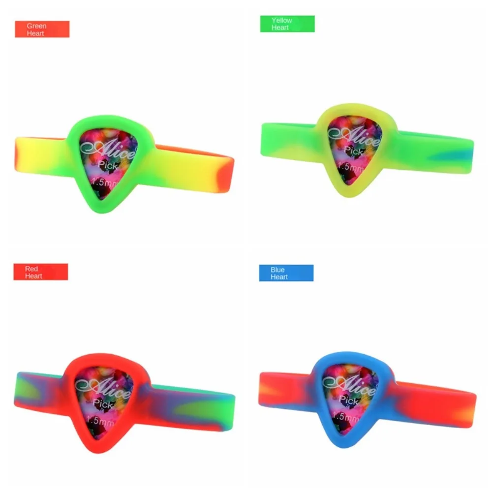 Waterproof Guitar Picks Bracelet Mini Rubber Guitar Pick Holder Wrist Strap Convenient Personality Guitar Pick Holder Wristband