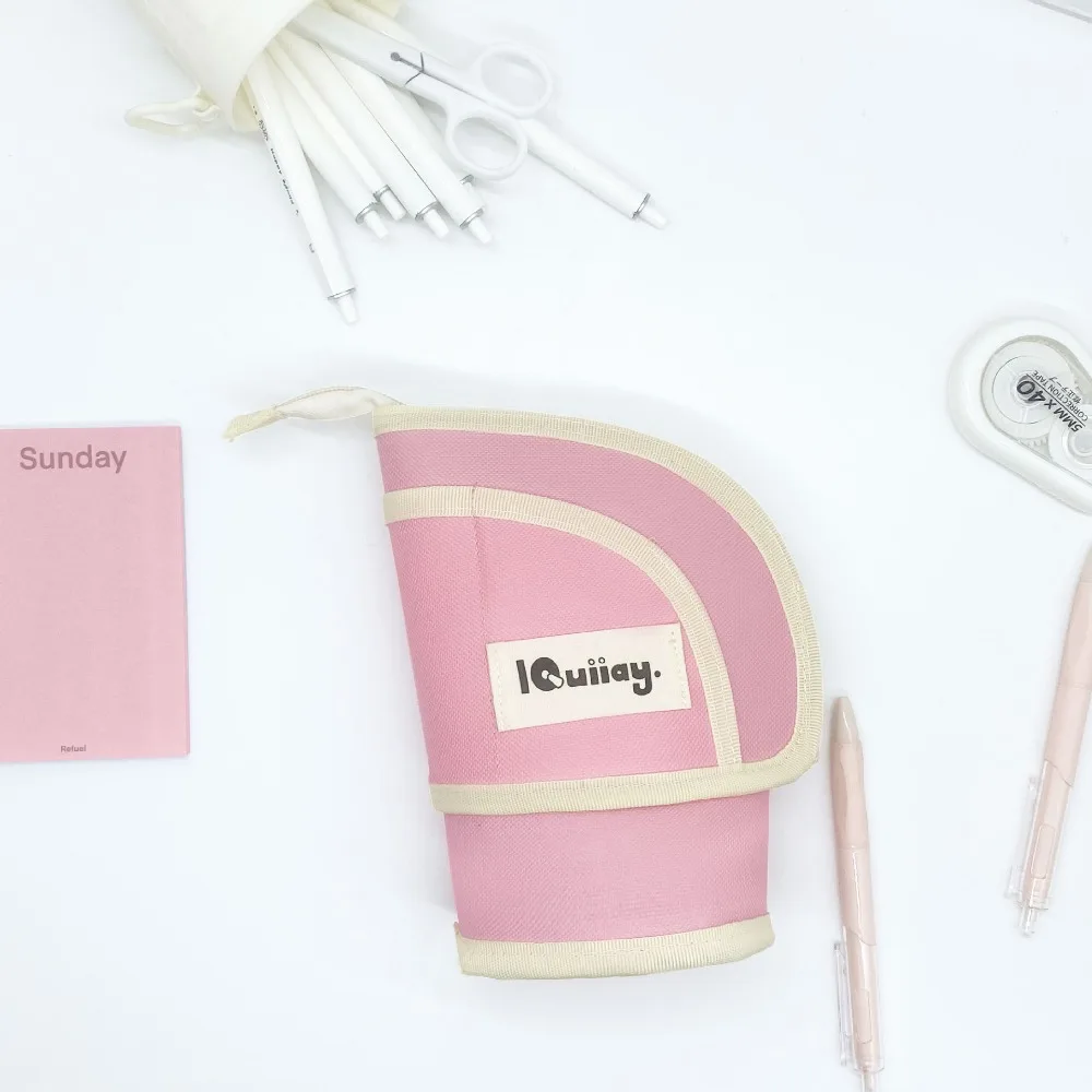 แนวตั้ง Plush เครื่องเขียนกระเป๋าเครื่องประดับขนาดใหญ่ความจุปากกาขนาดใหญ่กระเป๋าสี Candy ดินสอนุ่มนักเรียนเขียนเครื่องมือ