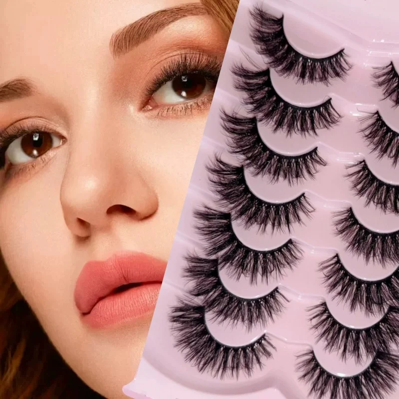 Künstliche Wimpern 3D Nerz-Wimpern Katzenaugen-Wimpern Flauschige Volumen-Wimpern Falsche Wimpern Natürliche Wimpernstreifen Make-up