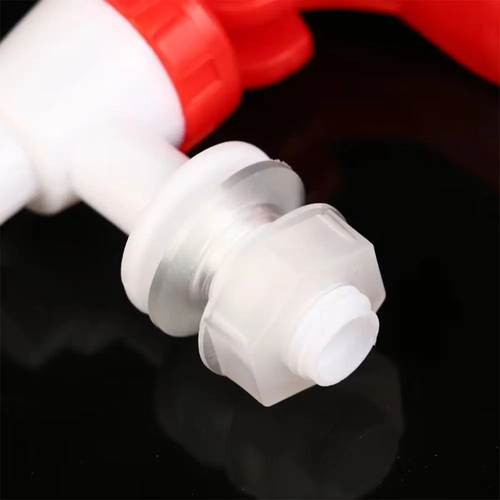 Lever Handle Beverage Dispenser Spigot Plastic Food Grade Water Jug Faucet Threaded Connector Red Replacement Drink Tap