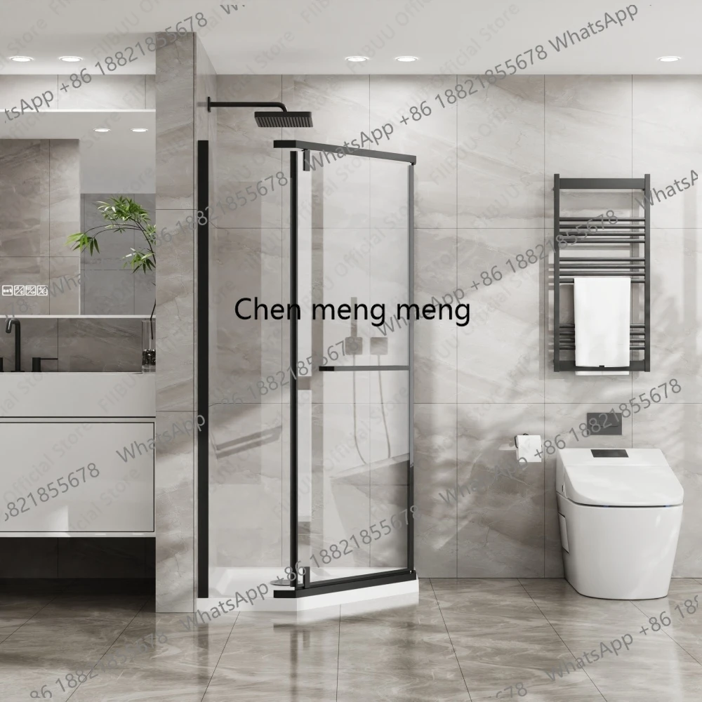 Neo-Angle Frameless Shower Door Tempered Glass Pivot Door Space-Saving Corner Shower Enclosure 36x36x72 Inch for Small Bathroom
