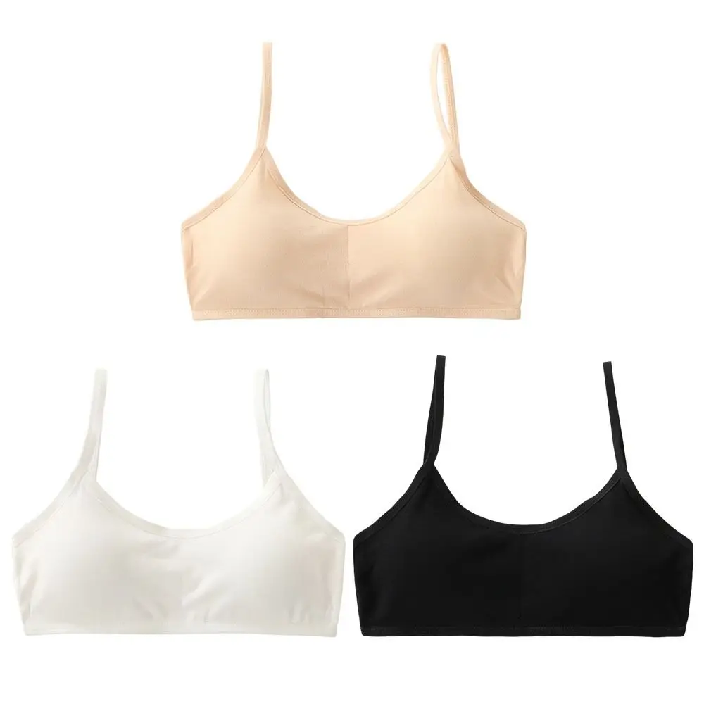 

1/3Pcs Breathable Cotton Training Bras Elastic Underwear Children Tube Tops Wireless Girl Sports Bra for Teeange Toddler Girls