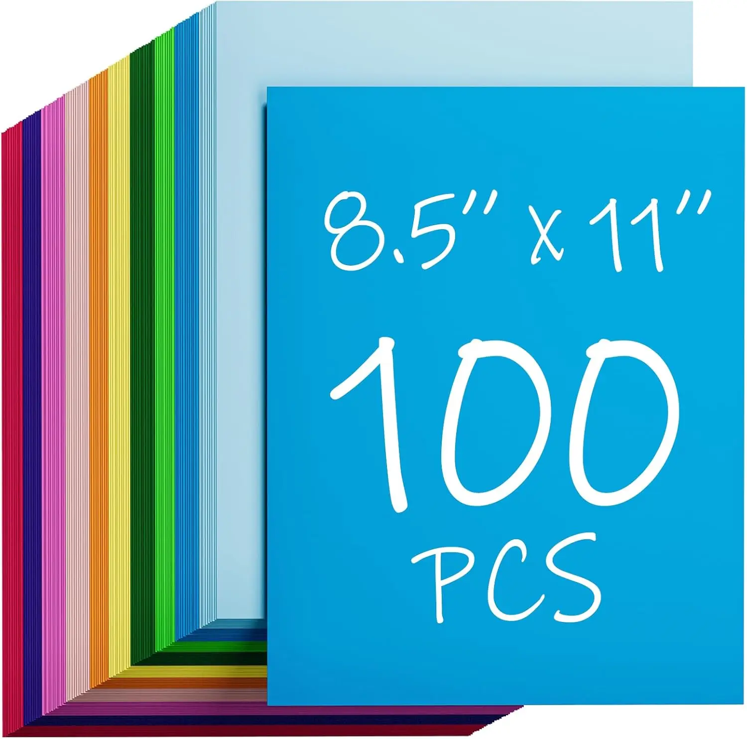 

Colored Cardstock Printer Paper 8.5 x 11, 100 Sheets 10 Assorted Colors, Heavy-Weight 180gsm/65lb for Crafting, DIY Card Making